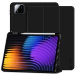 Xiaomi Pad 7 (11.2) / Pad 7 Pro (11.2), mappa tok, közepesen ütésálló, érintőceruza tartó, érintőceruza nélkül, Trifold, TP SC Pen Holder, fekete