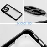 Apple iPhone 17 Pro, Szilikon tok, közepesen ütésálló, légpárnás sarok, akril hátlap, Anti-Drop Case, átlátszó/fekete