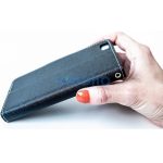 Apple iPhone 17, Oldalra nyíló tok, stand, Fancy Book, fekete