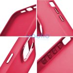 Apple iPhone 17 Pro Max, Szilikon tok, közepesen ütésálló, fémhatású kamera keret, Frame Case, magenta