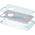 Apple iPhone 17 Pro, Szilikon tok, csillogó, Forcell Shining, ezüst