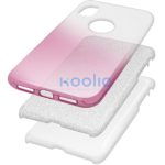 Apple iPhone 17 Pro Max, Szilikon tok, csillogó, Forcell Shining, vörösarany/ezüst