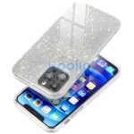 Apple iPhone 17 Pro Max, Szilikon tok, csillogó, Forcell Shining, ezüst