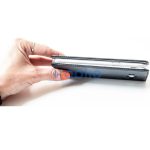 Apple iPhone 17 Pro Max, Oldalra nyíló tok, stand, Smart Magnet, fekete