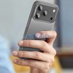 Apple iPhone 17 Pro, Műanyag hátlap védőtok + szilikon keret, FlexAir Hybrid, átlátszó