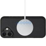 Apple iPhone 17, Oldalra nyíló tok, stand, mágnes csattal, kivehető tokkal, Magsafe töltővel kompatibilis, TP Wallett Magsafe, fekete