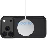 Apple iPhone 17 Pro Max, Oldalra nyíló tok, stand, mágnes csattal, kivehető tokkal, Magsafe töltővel kompatibilis, TP Wallett Magsafe, fekete