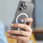 Apple iPhone 17, Műanyag hátlap védőtok + szilikon keret, Magsafe töltővel kompatibilis, FlexAir Hybrid Magsafe, átlátszó