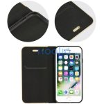 Samsung Galaxy A17 4G / A17 5G SM-A175F / A176B, Oldalra nyíló tok, stand, Luna Book, fekete