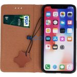 Samsung Galaxy A17 4G / A17 5G SM-A175F / A176B, Oldalra nyíló tok, valódi bőrtok, stand, Smart Pro, barna