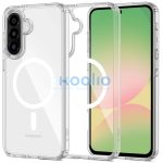 Samsung Galaxy A17 4G / A17 5G SM-A175F / A176B, Műanyag hátlap védőtok + szilikon keret, Magsafe töltővel kompatibilis, FlexAir Hybrid Magsafe, átlátszó