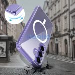 Samsung Galaxy A17 4G / A17 5G SM-A175F / A176B, Műanyag hátlap védőtok + szilikon keret, Magsafe töltővel kompatibilis, FlexAir Hybrid Magsafe, átlátszó