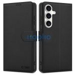 Samsung Galaxy S25 FE SM-S731, Oldalra nyíló tok, stand, mágnes csattal, TP Wallett, fekete