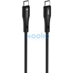 USB Type-C töltő- és adatkábel, USB Type-C, 100 cm, 5000 mA, 100W, törésgátlóval, gyorstöltés, PD, QC 4.0, Forcell F-Energy C347, fekete