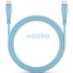 USB Type-C töltő- és adatkábel, USB Type-C, 100 cm, 5000 mA, 100W, törésgátlóval, gyorstöltés, PD, QC 4.0, Forcell F-Energy C347, kék