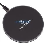 Univerzális vezeték nélküli töltő, Qi Wireless, gyorstöltés, LED - es, 15W, Tactical Base Plug, fekete