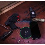 Univerzális vezeték nélküli töltő, Qi Wireless, gyorstöltés, LED - es, 15W, Tactical Base Plug, fekete