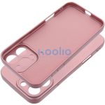 Apple iPhone 16 Pro Max, Szilikon tok, mikrofiber plüss belső, csillogó hátlap, Metallic Case, rózsaszín