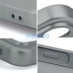 Samsung Galaxy A17 4G / A17 5G SM-A175F / A176B, Szilikon tok, mikrofiber plüss belső, csillogó hátlap, Metallic Case, szürke