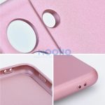 Samsung Galaxy S25 SM-S931, Szilikon tok, mikrofiber plüss belső, csillogó hátlap, Metallic Case, rózsaszín