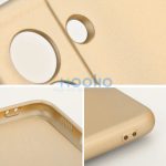Xiaomi Redmi Note 14 Pro 5G (Global) / Poco X7, Szilikon tok, mikrofiber plüss belső, csillogó hátlap, Metallic Case, arany