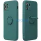 Samsung Galaxy S25 Plus SM-S936, Szilikon tok, stand, telefontartó gyűrű, Roar Amber, zöld