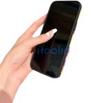 Apple iPhone 15, Szilikon tok, kézpánttal, virág minta, Flower Case, mintás