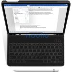 Apple iPad 10.9 (2022) / iPad 11 (2025), Bluetooth billentyűzetes mappa tok, érintőceruza tartó, érintőceruza nélkül, TP SC Pen Holder + Keyboard, fekete