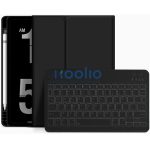 Apple iPad 10.9 (2022) / iPad 11 (2025), Bluetooth billentyűzetes mappa tok, érintőceruza tartó, érintőceruza nélkül, TP SC Pen Holder + Keyboard, fekete