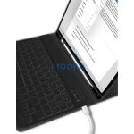 Apple iPad 10.9 (2022) / iPad 11 (2025), Bluetooth billentyűzetes mappa tok, érintőceruza tartó, érintőceruza nélkül, TP SC Pen Holder + Keyboard, fekete