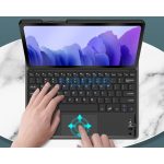 Apple iPad Pro 11 (2024 / 2025), Bluetooth billentyűzetes, mappa tok, Touch Pad, mágneses rögzítés, Wooze Simple Touch, fekete