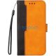 Apple iPhone 16, Oldalra nyíló tok, stand, kártyatartóval, kézpánttal, Wooze Colour Wallet, narancssárga