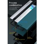 Apple iPhone 16, Oldalra nyíló tok, stand, Wooze Silver Line, világosszürke