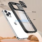 Apple iPhone 16 Plus, Műanyag hátlap + szilikon keret, átlátszó akril hátlap, kamera védelem, Wooze Trendy, zöld