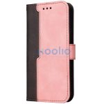 Apple iPhone 16 Pro, Oldalra nyíló tok, stand, kártyatartóval, kézpánttal, Wooze Colour Wallet, rózsaszín