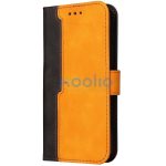 Apple iPhone 16 Pro Max, Oldalra nyíló tok, stand, kártyatartóval, kézpánttal, Wooze Colour Wallet, narancssárga