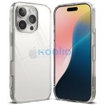 Apple iPhone 16 Pro, Műanyag hátlap + szilikon keret, közepesen ütésálló, Ringke Fusion, átlátszó