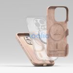 Apple iPhone 16 Pro Max, Szilikon tok, mikrofiber belső, közepesen ütésálló, Magsafe kompatibilis, Ringke Silicone Magnetic, rózsaszín