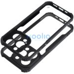 Apple iPhone 16 Plus, Szilikon tok, közepesen ütésálló, légpárnás sarok, akril hátlap, Anti-Drop Case, átlátszó/fekete