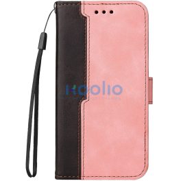   Samsung Galaxy A16 4G / A16 5G SM-A165F / A166B, Oldalra nyíló tok, stand, kártyatartóval, kézpánttal, Wooze Colour Wallet, rózsaszín