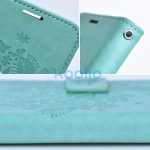 Samsung Galaxy A16 4G / A16 5G SM-A165F / A166B, Oldalra nyíló tok, kártyatartóval, kézpánttal, Fa minta, Mezzo Book, mintás/zöld