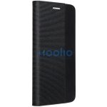 Samsung Galaxy A16 4G / A16 5G SM-A165F / A166B, Oldalra nyíló tok, stand, kártyatartóval, textil minta, Sensitive Book, fekete