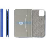 Samsung Galaxy A16 4G / A16 5G SM-A165F / A166B, Oldalra nyíló tok, stand, kártyatartóval, textil minta, Sensitive Book, kék