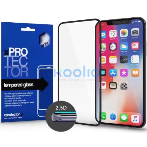 Xiaomi 12T / 12T Pro / Redmi K50 Ultra, Kijelzővédő, ütésálló fólia (az íves részre is!), Tempered Glass (edzett üveg), Xprotector, fekete