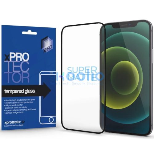 Apple iPhone 16 Pro Max / 17 Pro Max, Kijelzővédő fólia, ütésálló fólia (az íves részre is!), Tempered Glass (edzett üveg), matt, Xprotector Full 3D SuperMatte, fekete