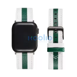   XPRO™ Apple Watch bőr szíj Fehér / Sötétzöld Apple Watch 42mm (S1-S3) / 44mm / 45mm / 46mm / 49mm készülékhez