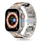  Tech-Protect STAINLESS LINE rozsdamentes acél óraszíj Titán / Narancs, Apple Watch 42mm (S1-S3) / 44mm / 45mm / 46mm / 49mm készülékhez