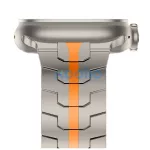  Tech-Protect STAINLESS LINE rozsdamentes acél óraszíj Titán / Narancs, Apple Watch 42mm (S1-S3) / 44mm / 45mm / 46mm / 49mm készülékhez