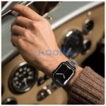  Tech-Protect STAINLESS LINE rozsdamentes acél óraszíj Titán / Narancs, Apple Watch 42mm (S1-S3) / 44mm / 45mm / 46mm / 49mm készülékhez