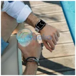  Tech-Protect STAINLESS LINE rozsdamentes acél óraszíj Titán / Narancs, Apple Watch 42mm (S1-S3) / 44mm / 45mm / 46mm / 49mm készülékhez